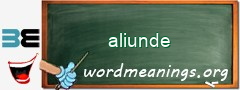 WordMeaning blackboard for aliunde